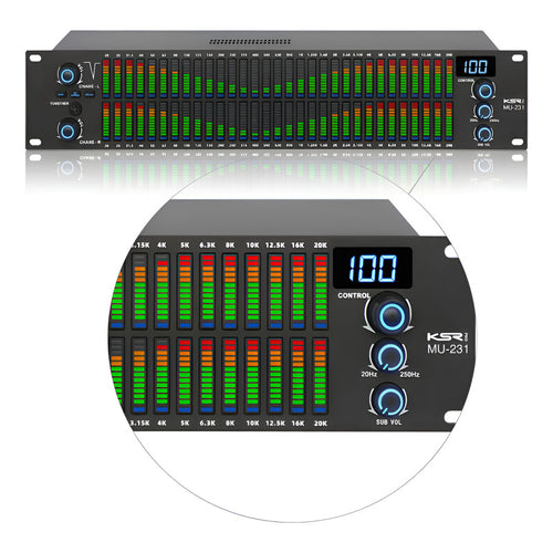 Equalizador Digital Dsp 31 Bandas Espectro Profissional Ksr 110v
