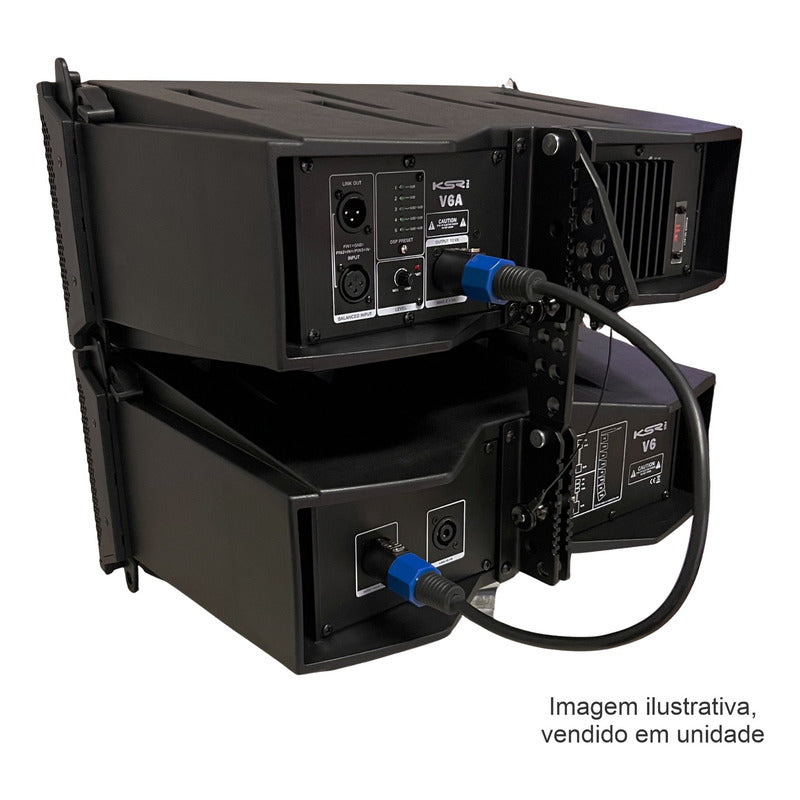 Caixa De Som Line Array Passiva Ksr Pro 2x6,5 + 2xti 480w V6 Preto Passivo