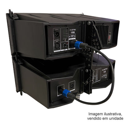 Caixa De Som Line Array Passiva Ksr Pro 2x6,5 + 2xti 480w V6 Preto Passivo