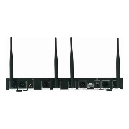 Microfone Gooseneck Sem Fio Quadruplo Ksr Multi Canais Kt4c Preto
