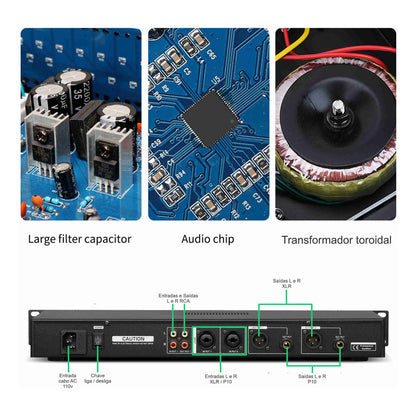 Equalizador Digital Analizador Espectro Ksr Mu31 Si Compact Prata - 110v