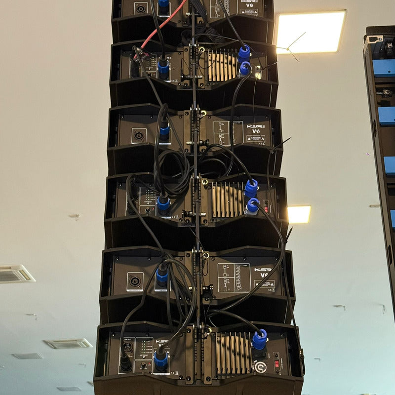Caixa De Som Line Array Ativo Ksr Pro 1920w Rms 4 Celulas V6 Preto 127/220v
