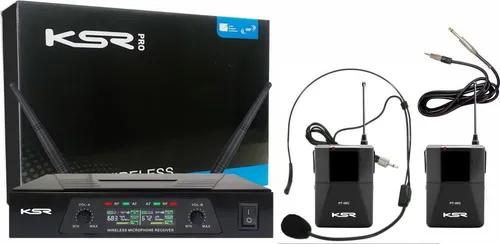 Transmissor Instrumento + Microfone Sem Fio Headset Ksr Uhf