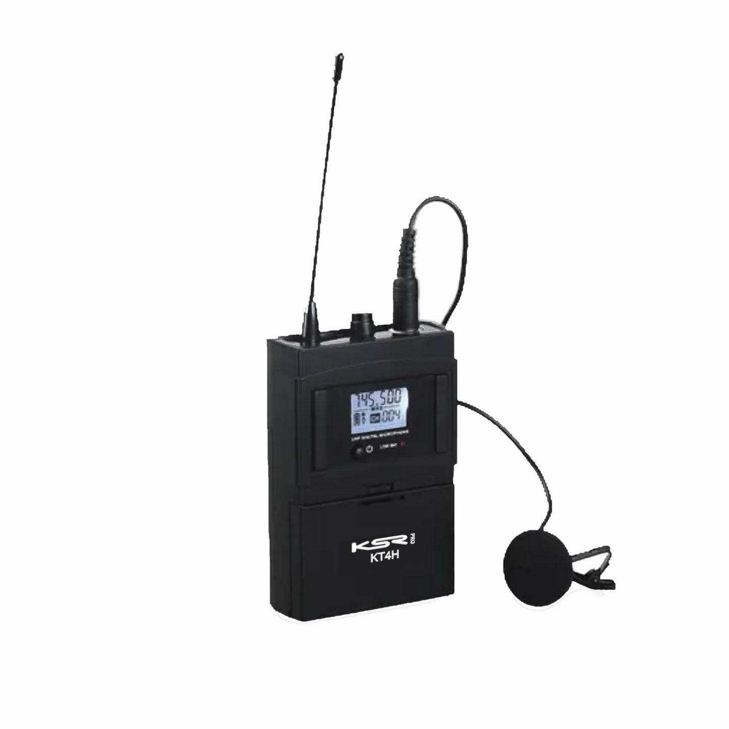 Microfone Sem Fio Quadruplo Ksr Pro Lapela Multi Canais Preto