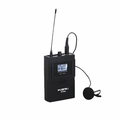 Microfone Sem Fio Quadruplo Ksr Pro Lapela Multi Canais Preto