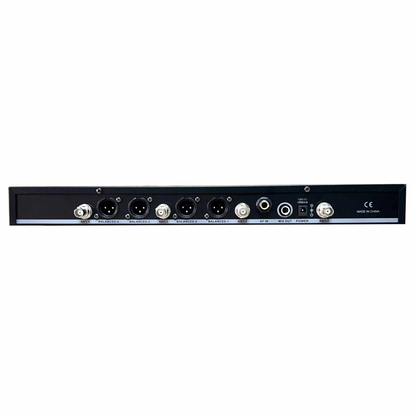 Microfone Sem Fio Quadruplo Ksr Pro Kt4 Mao 80 Canais Kt4m Preto