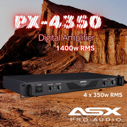 Amplificador Potencia 4 Canais Profissional 1500w Asx Px4350