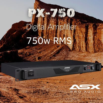 Amplificador Potencia Som Profissional 700w Asx Pro Px750