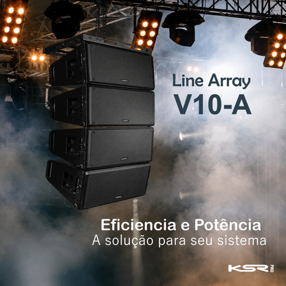Line Array 10 Polegadas Ativo 2400w Dsp Ksr Pro V10a 137db