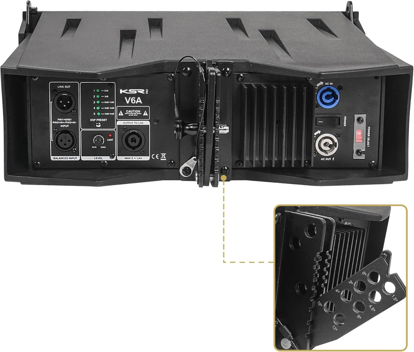 Caixa De Som Line Array Ativa Ksr Pro 2x6,5 + 2xti 480w V6a Preto 127/220v