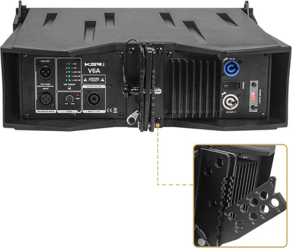 Caixa De Som Line Array Ativa Ksr Pro 2x6,5 + 2xti 480w V6a Preto 127/220v