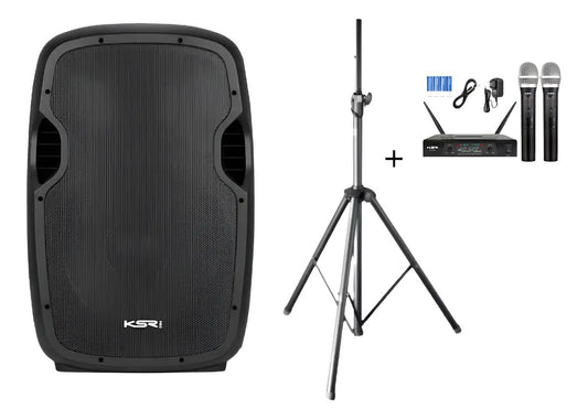Caixa Ativa Ksr 12 Pol K812 Usb Bluetooth Tripe + Mic S/fio