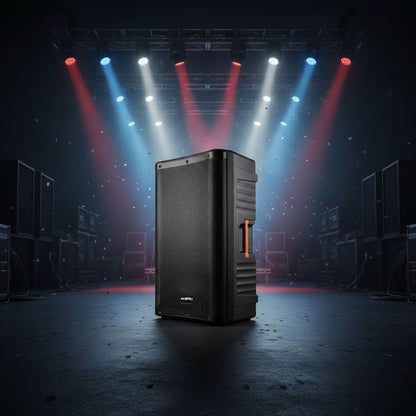 Caixa Som Ativa 15 Profissional 750w Ksr Pro Kr1500a + Tripe Preto