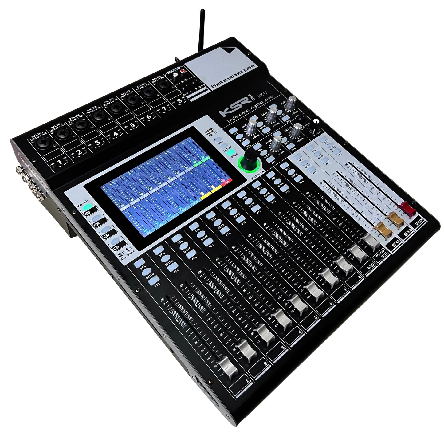 Mesa Digital 12 Canais Comp. Gate P Canal Lcd7 Ksr Pro Kx12 127/220v
