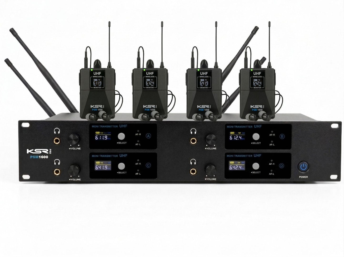 Monitor De Palco Quadruplo 4c Ponto S Fio In Ear Ksr Psm1600