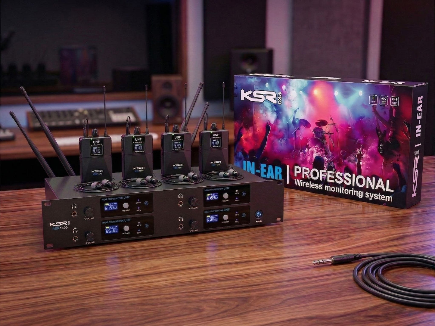 Monitor De Palco Quadruplo 4c Ponto S Fio In Ear Ksr Psm1600